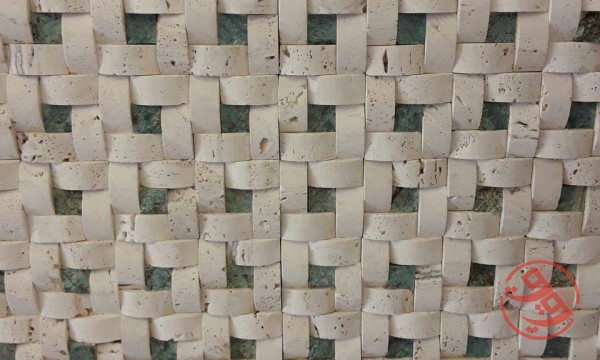 آنتیک حصیری سفید دکمه سبز آنتیک سنگ خشتی